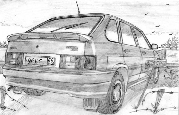 Раскраска авто ВАЗ 2109