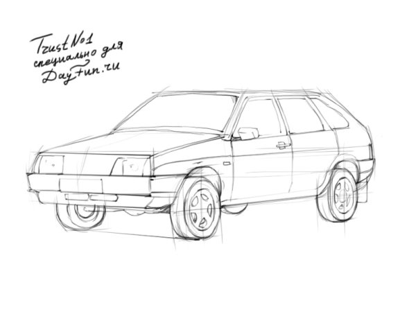ВАЗ 2110 карандашом