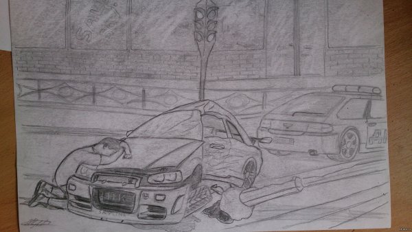 Нарисовать аварию