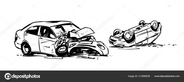 Автокатастрофа рисунок