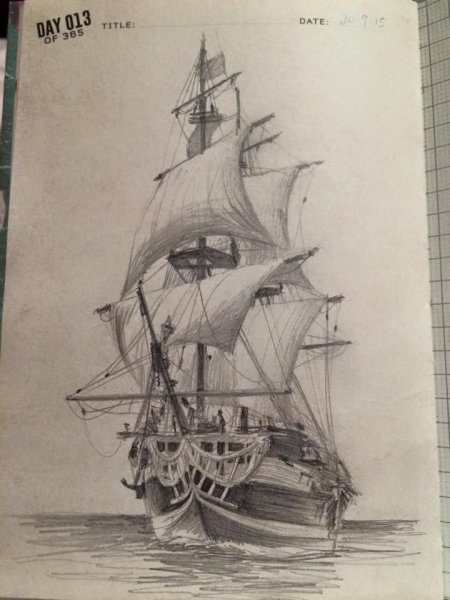 Корабль эскиз