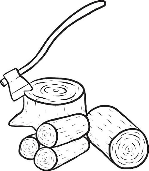 Дрова раскраска