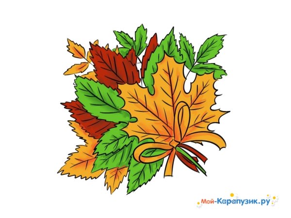 Осенний букет карандашом