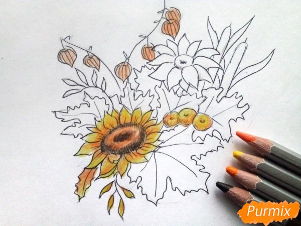 Осенний букет нарисова