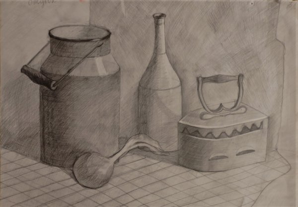 Бидон рисунок карандашом