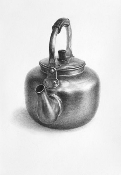 Рисование с натуры предметов цилиндрической формы.