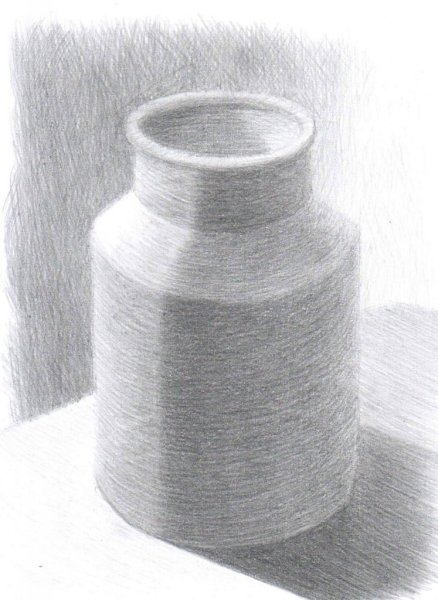 Линейно-конструктивный рисунок с условной светотенью