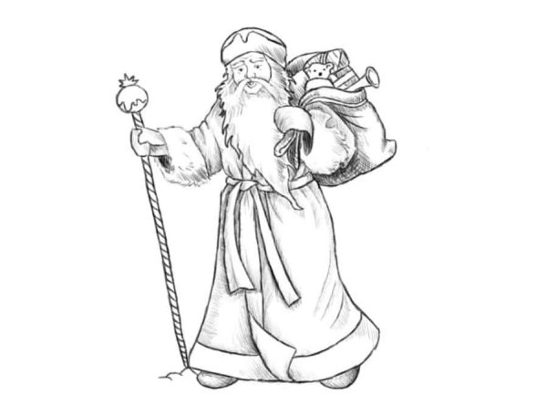 Рисование Деда Мороза