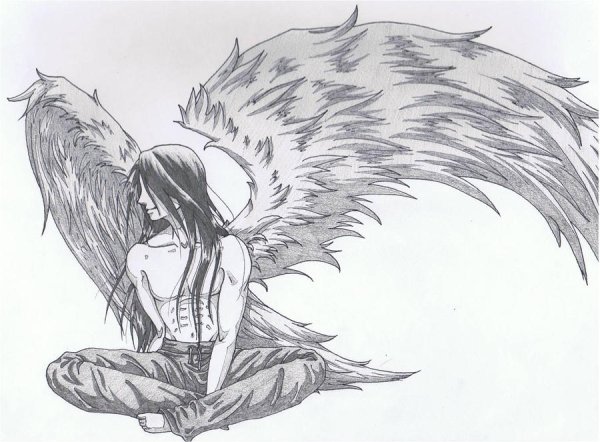 Ангел картинки карандашом