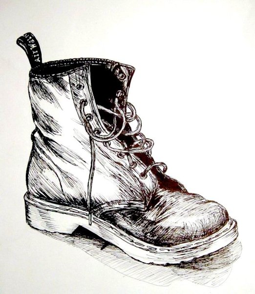 Ботинки доктор Мартинс с рисунком