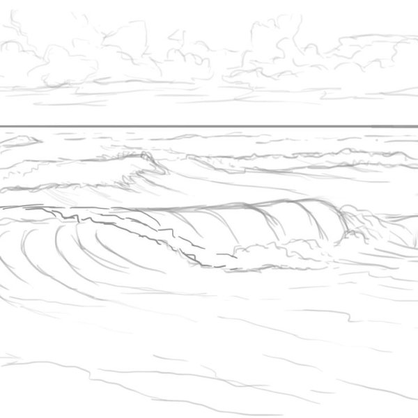 Море карандашом