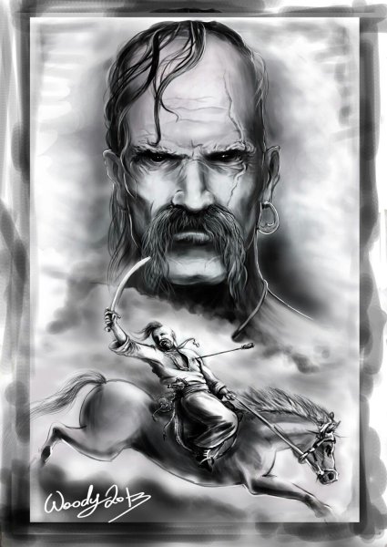 Тарас Бульба рисунок портрет