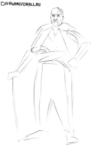 Тарас Бульба рисунок легкий