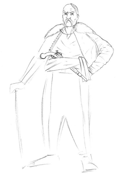 Раскраска Гоголь Тарас Бульба