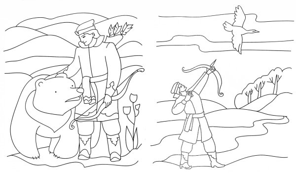 Иван из сказки Царевна лягушка раскраска