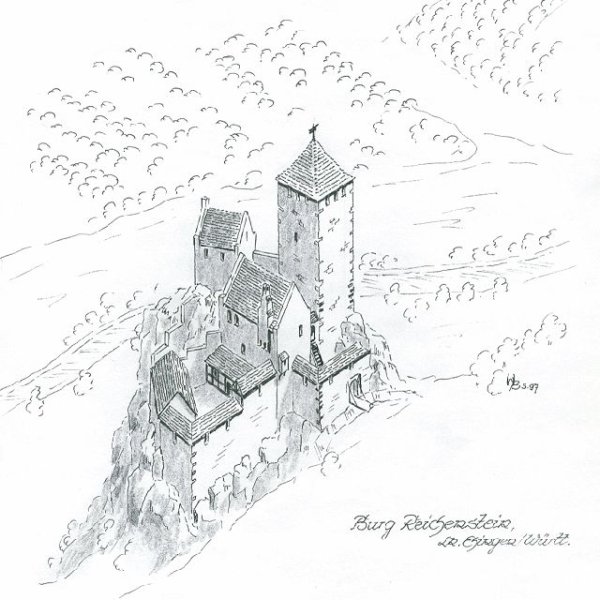 Замок средневековья рисунок