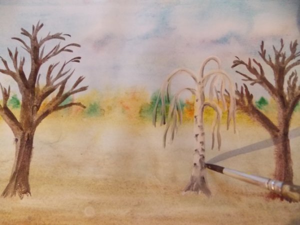 Осень карандашом