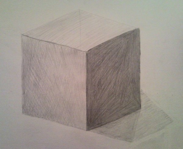 Куб карандашом