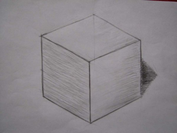 Академическое штрихование Куба