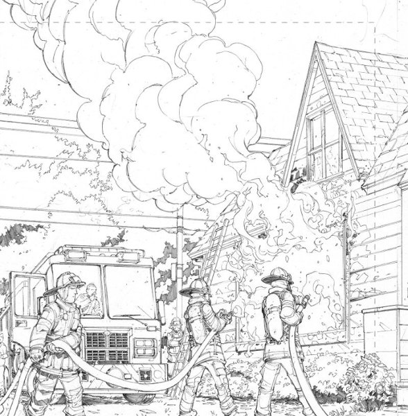 Пожарная безопасность раскраска для детей