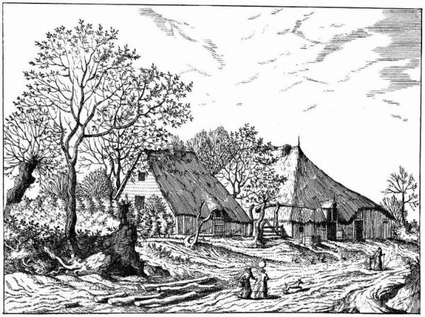 Брейгель Гравюры деревня