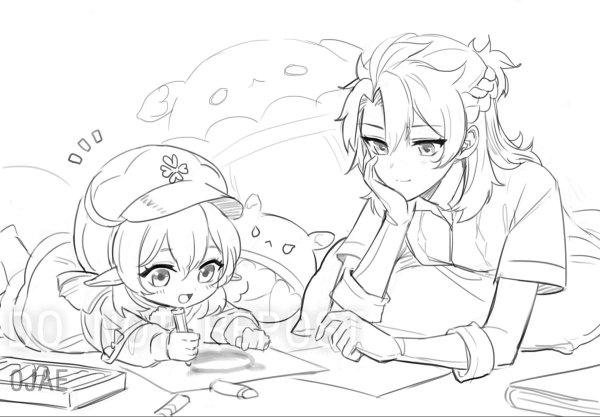 Альбедо раскраска Геншин