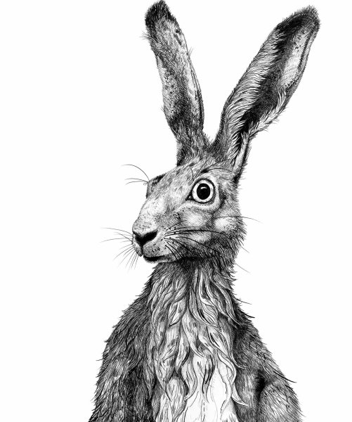 Заяц в графике