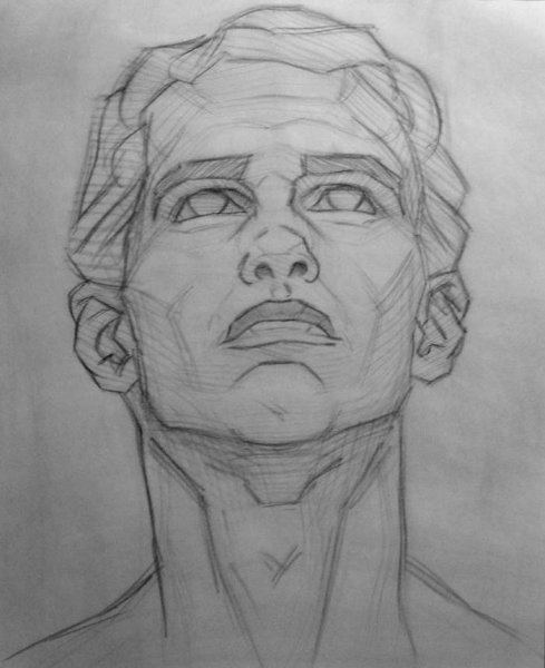 Мужской портрет карандашом