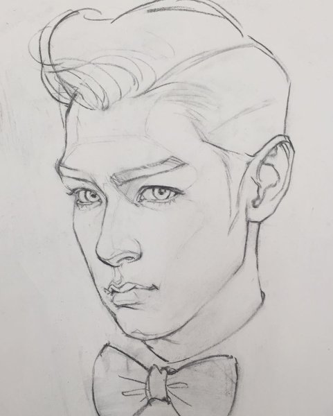 Портрет мужчины карандашом