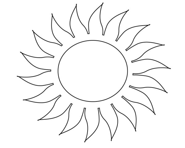 Солнце трафарет