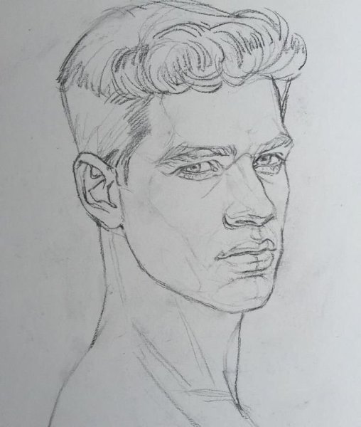 Эскиз мужского лица