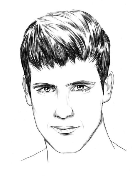 Мужские глаза карандашом