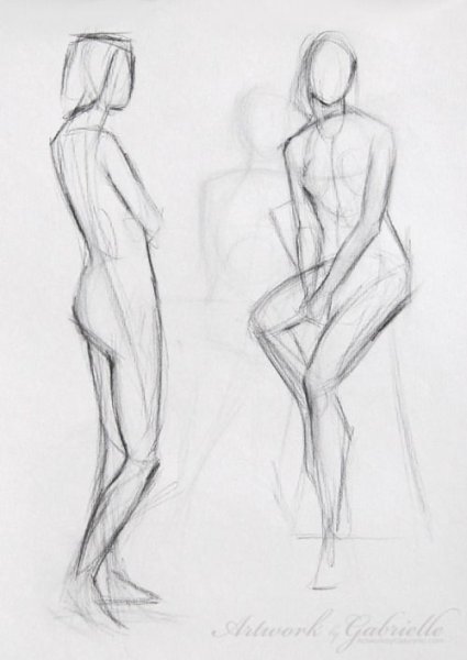 Тело карандашом