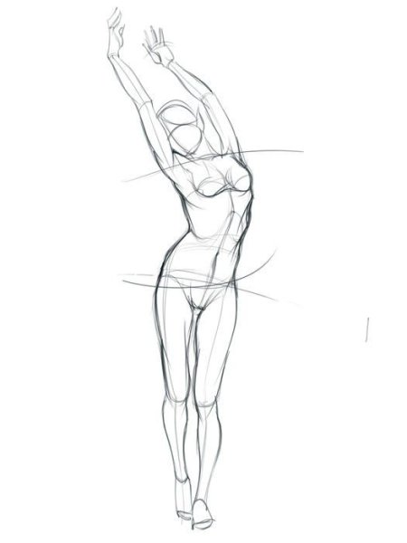 Женское тело рисунок карандашом