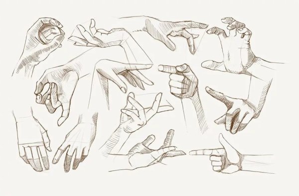 Зарисовки кистей