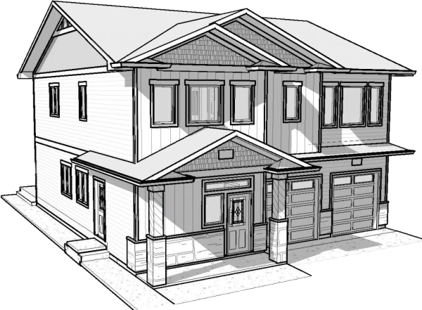 Раскраска двухэтажный дом