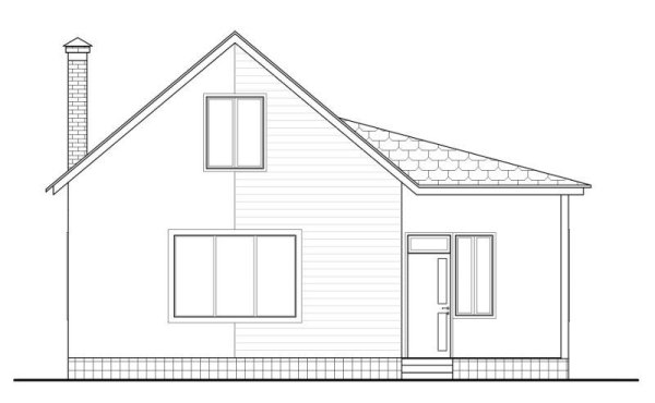 Фасад дома черчение