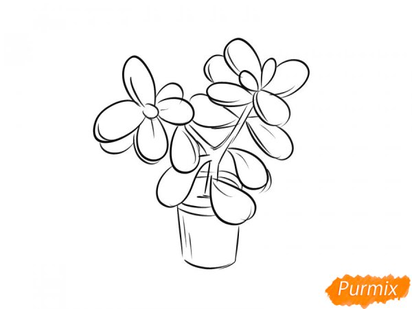 Денежное дерево рисунок карандашом