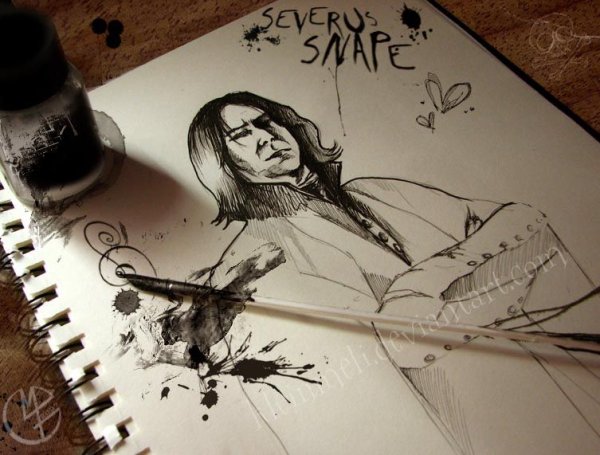 Северус Снейп ручкой