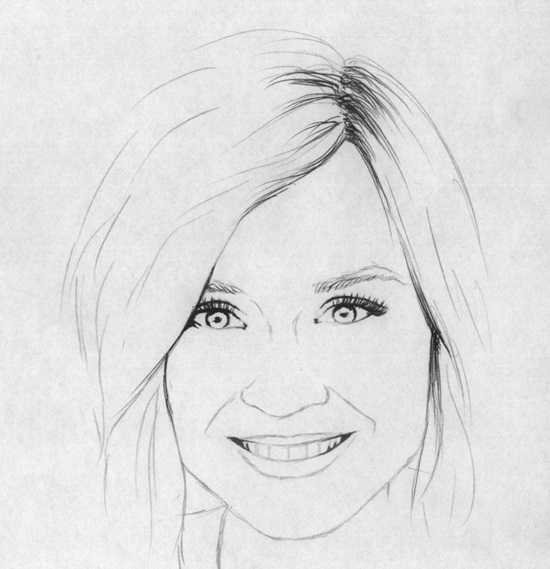 Портрет девушки карандашом