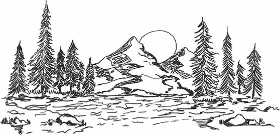 Тайга рисунок