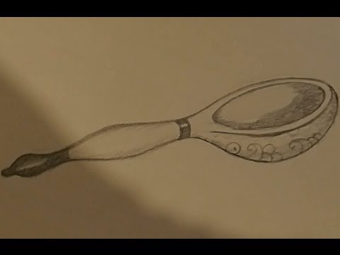 Деревянная ложка карандашом