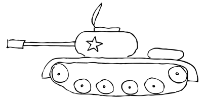Рисунок танка легкий