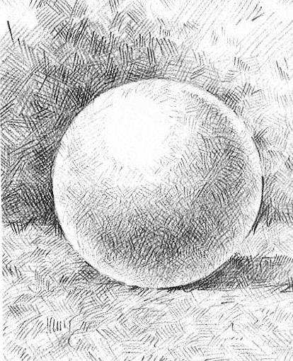 Поэтапное рисование шара