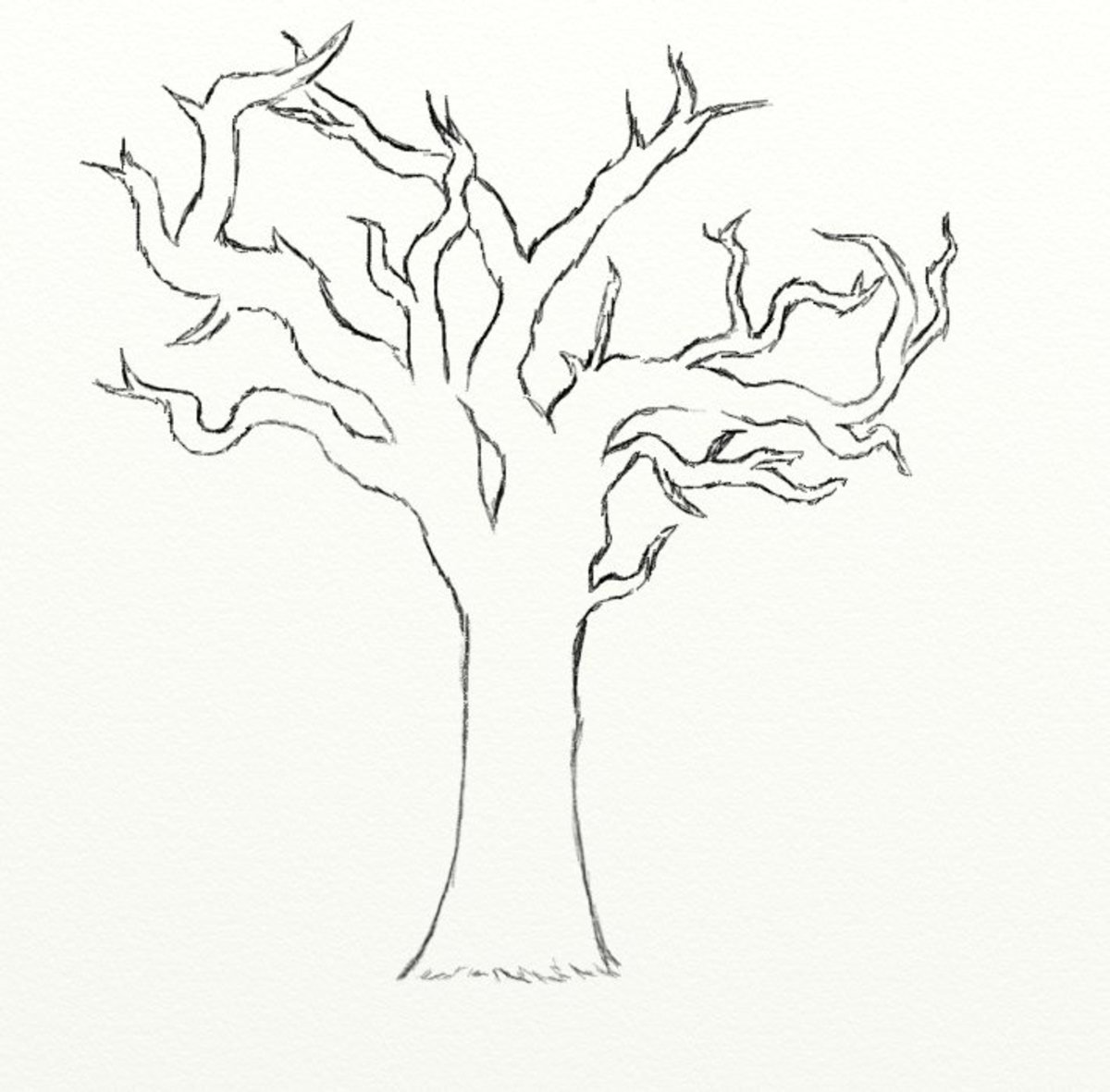 Нарисованное дерево реалистично