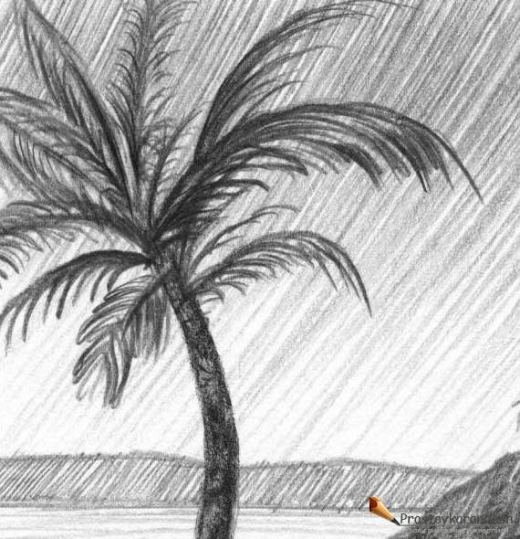 Пальма рисование для детей
