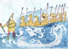 Русский дружинник Александра Невского раскраска