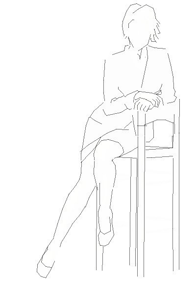 Схема рисования сидящего человека