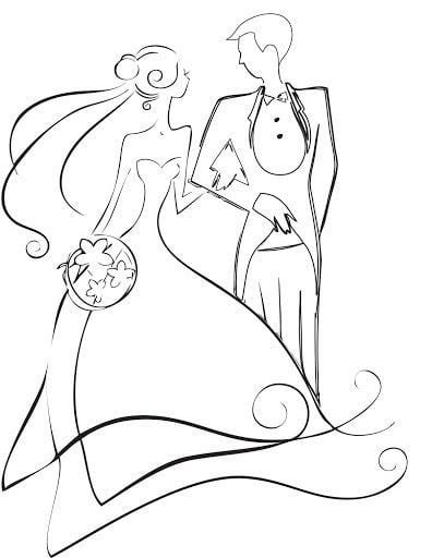 Раскраска свадьба