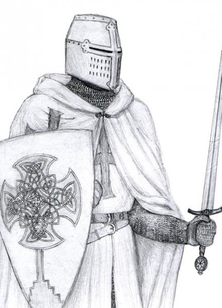 Рыцарь для срисовки